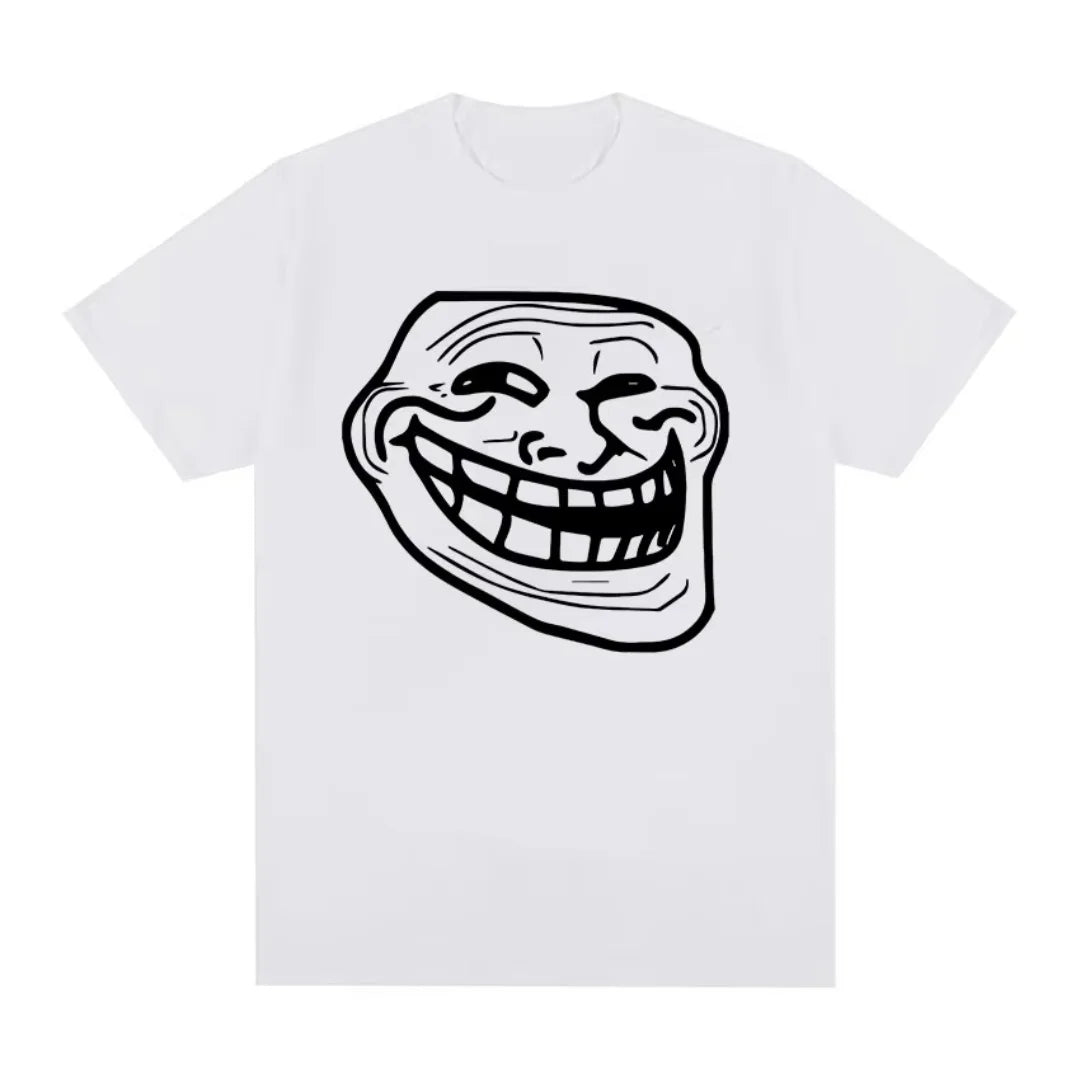 Funny Memes Troll Face T-Shirt - Retro Harajuku Streetwear Tee