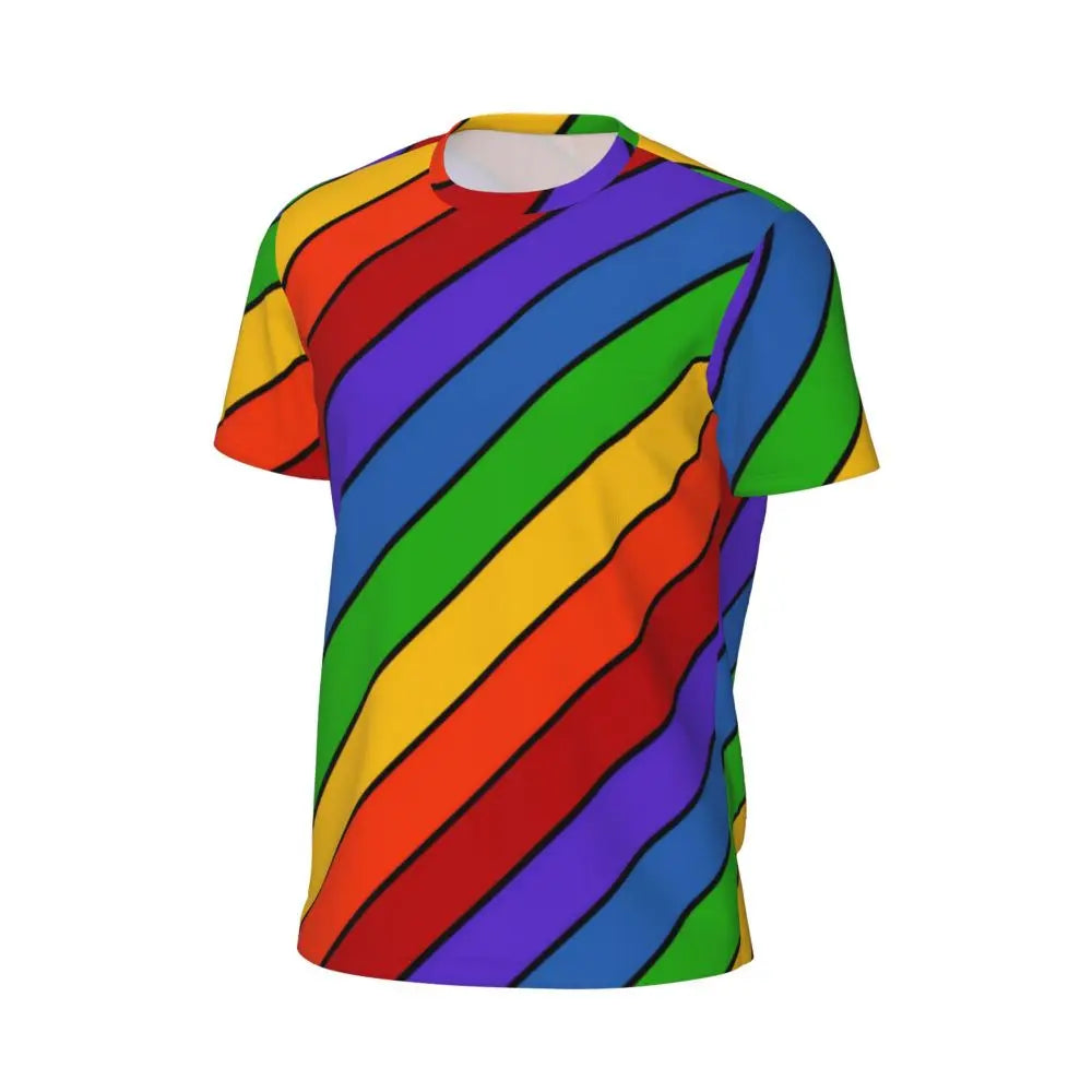 Gym T-Shirt Mondrian Line - Colorful Plaid Y2K Retro Graphic Tee