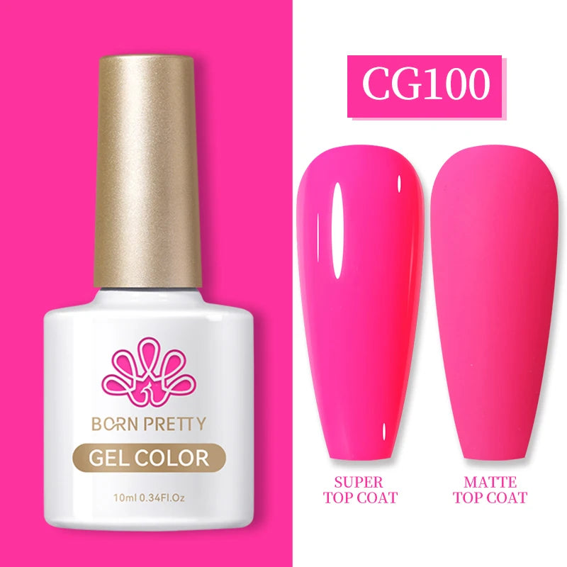 Vernis à ongles gel BORN PRETTY 10 ml, 130 couleurs, semi-permanent, semi-dissolvable, UV, base et top coat.