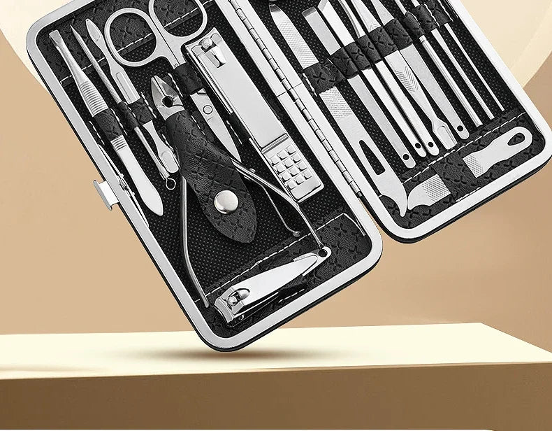 Kit complet de manucure et pédicure professionnel 19 pièces - Soin des ongles