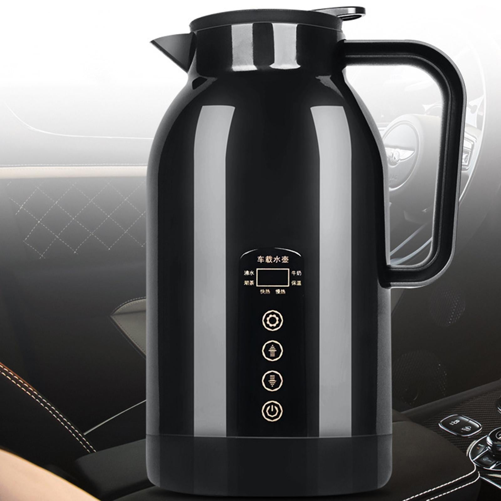 Bouilloire électrique portable pour voiture, en acier inoxydable, 12 V/24 V, chauffe-tasse et chauffe-eau.