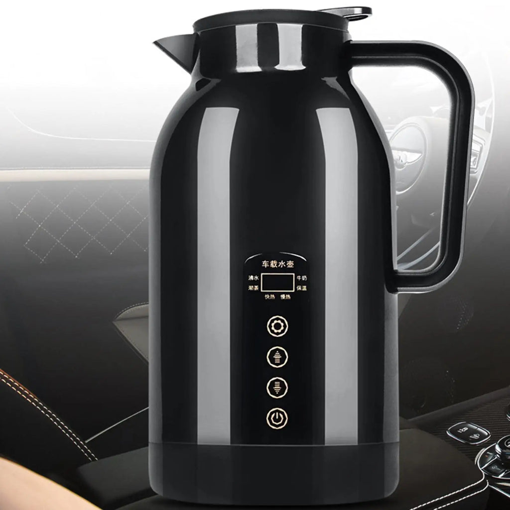 Bouilloire électrique portable pour voiture, en acier inoxydable, 12 V/24 V, chauffe-tasse et chauffe-eau.