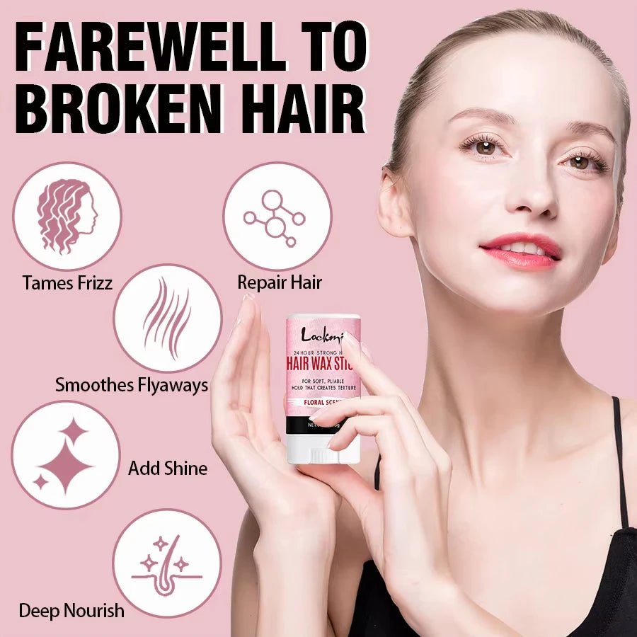 Professional Styling Wax Kit for Women,Smoothing, Broken Back Hair Mud, Anti-frizz Pomade,Messy Hairs Control Wax Rod