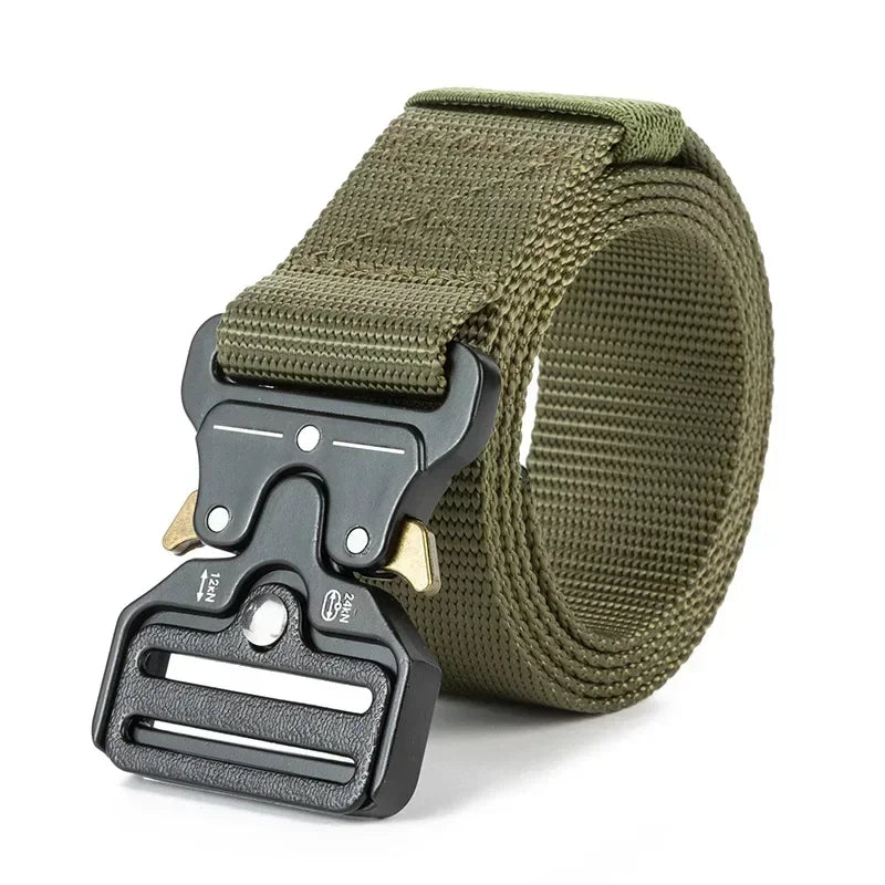 Tactical Belts for Unisex Military Style Work Hiking Riggers Web Gun Belt with Heavy Duty Quick Release Metal Buckle