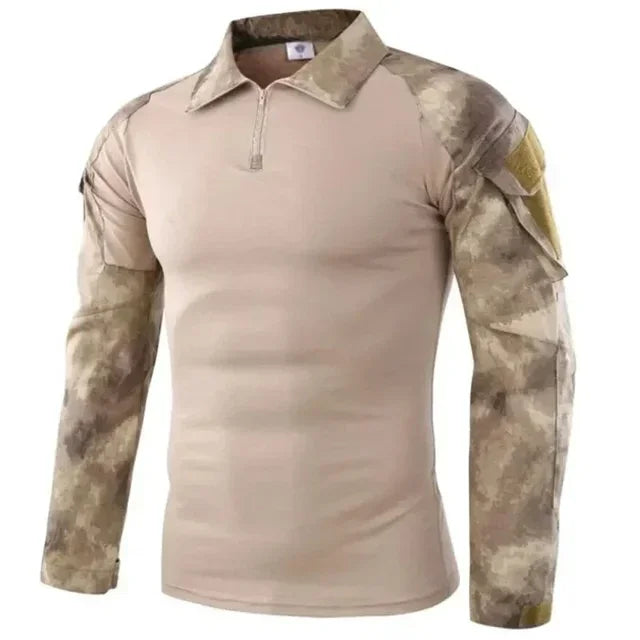 Outdoor Tactical Hiking Long Sleeve Shirt - Camouflage Combat Tee