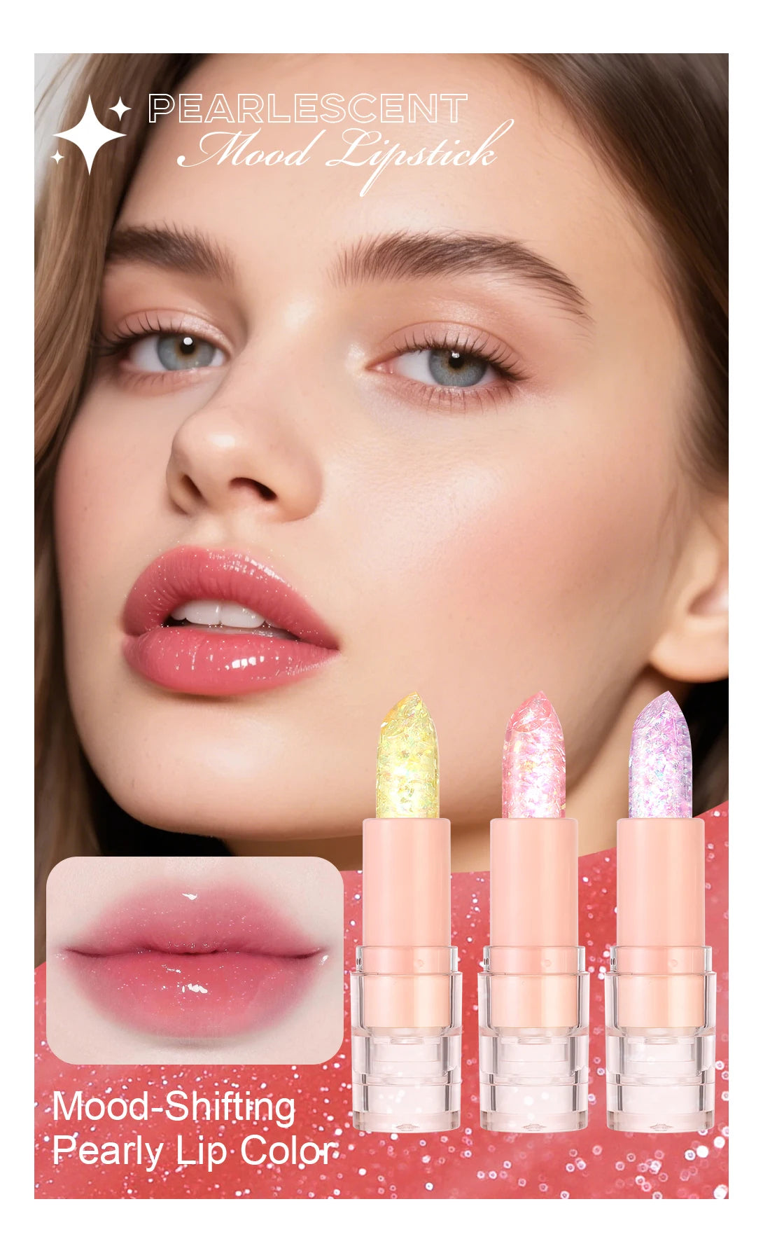 Color-Changing Glitter Lip Gloss