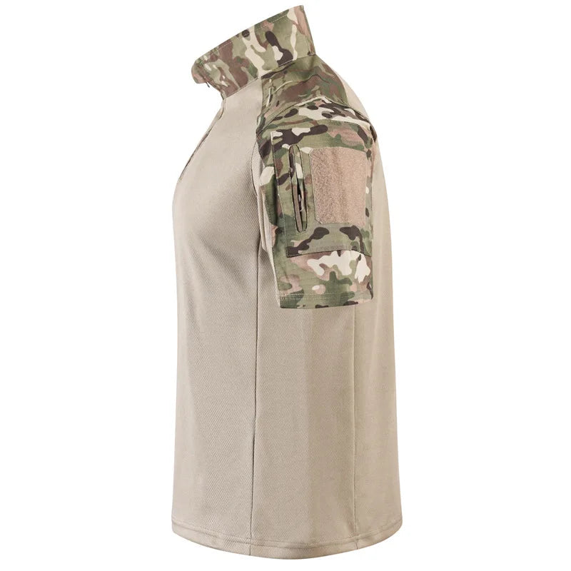 Camo Tactical Shirt Short Sleeve - Quick Dry Combat T-Shirt