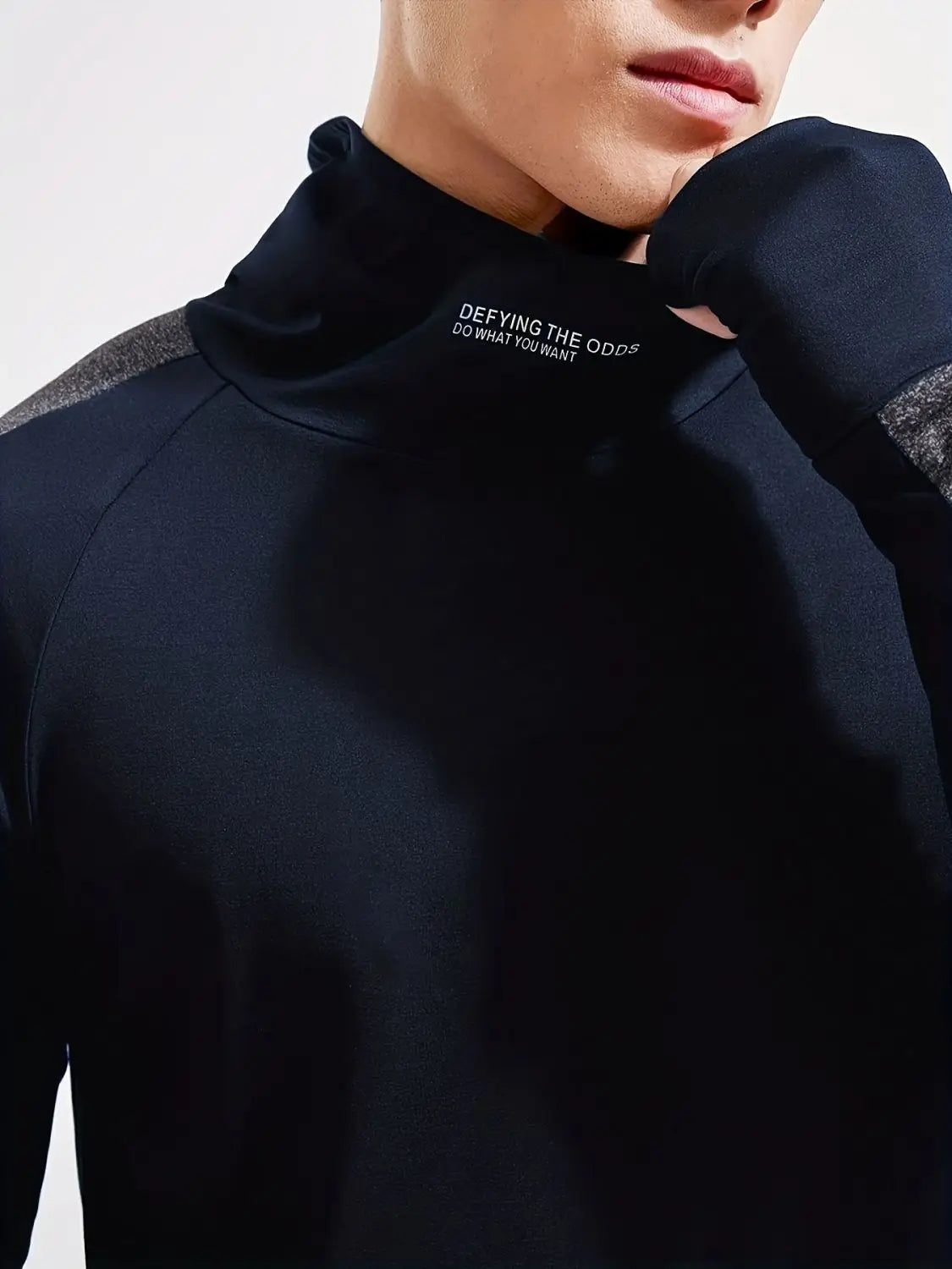 Men's Sports Hooded Quick-drying Breathable Cool Tight Outdoor Fitness Long-sleeved T-shirt