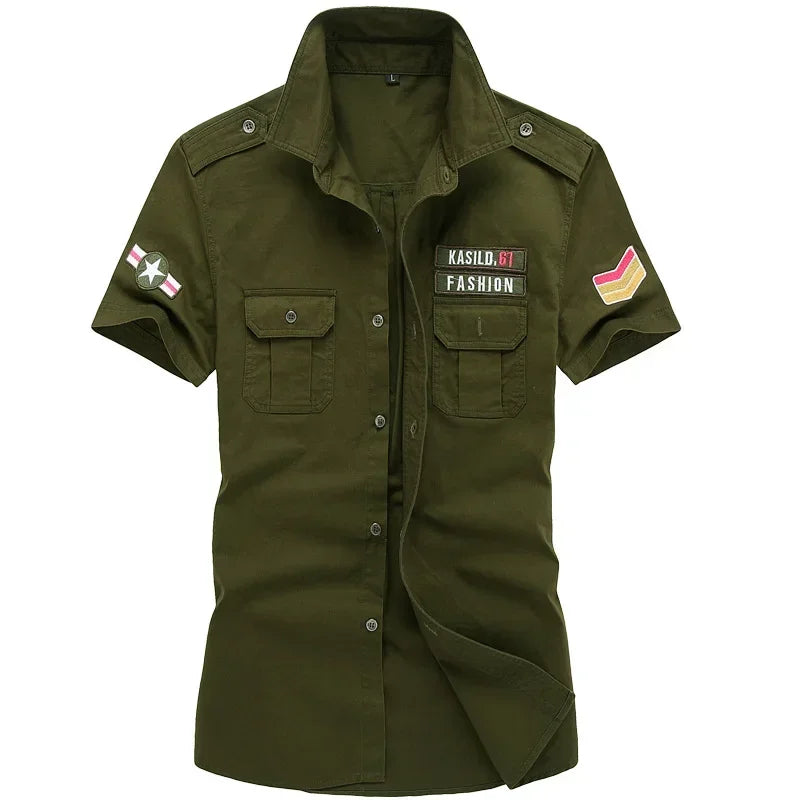 Summer Military Shirt - Airborne Tactical Air Assault Cotton Tee