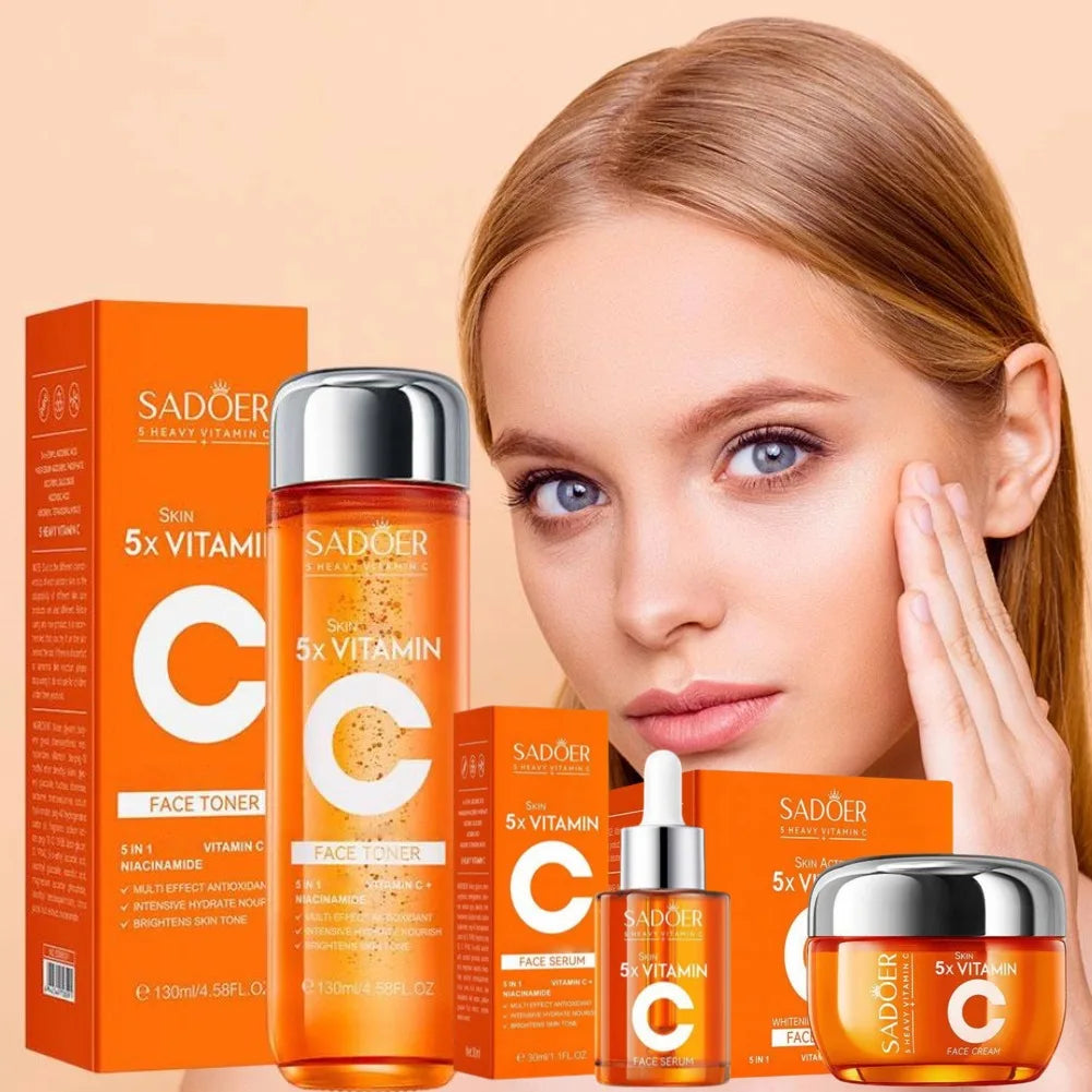 Vitamin C Firming & Lifting Skincare Set - Brightening Essence Collection