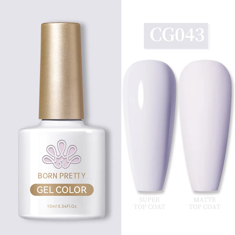 Vernis à ongles gel BORN PRETTY 10 ml, 130 couleurs, semi-permanent, semi-dissolvable, UV, base et top coat.