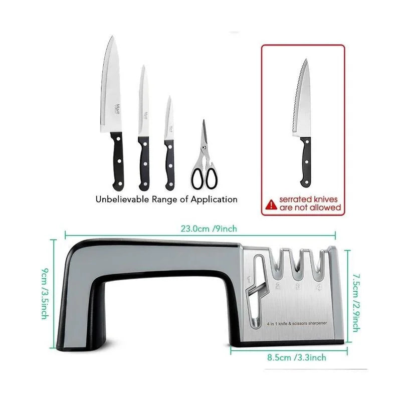 Four in One Sharpening Tool, Making The Blade Sharper and More Useful, Kitchen Accessory