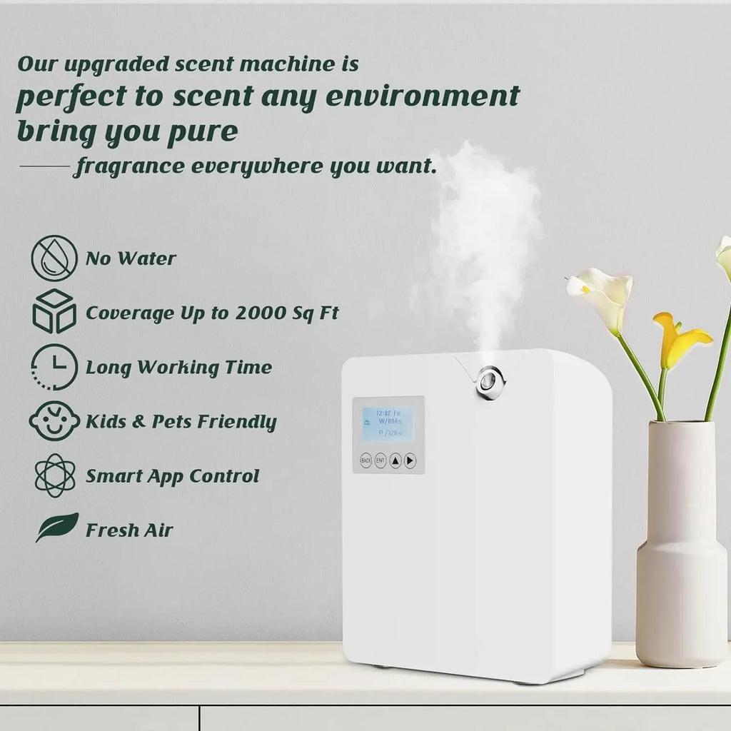 300ml WiFi Waterless Fragrance Diffuser - Smart Scent Distributor for Home & Hotel