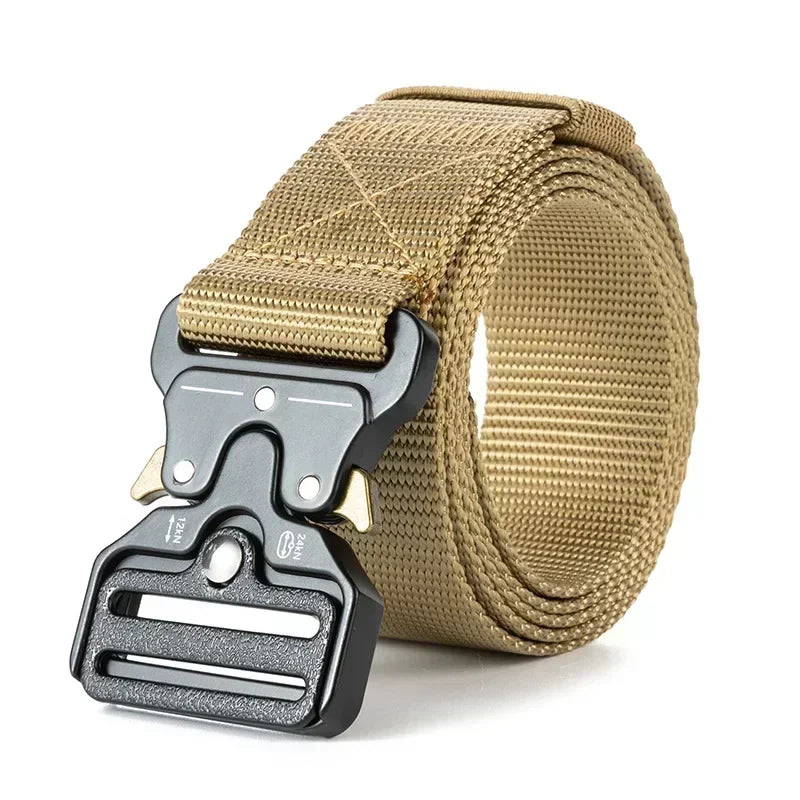 Tactical Belts for Unisex Military Style Work Hiking Riggers Web Gun Belt with Heavy Duty Quick Release Metal Buckle