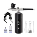 Aérographe portable avec compresseur pour la peinture et le nail art, idéal pour la décoration de gâteaux, le maquillage, les manucures et autres travaux de beauté. Pistolet à peinture portable pour vernis et ongles.