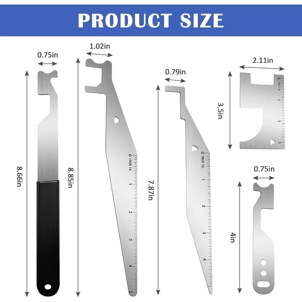 Kit d'outils de pompier : lot de 5 outils de levier multifonctionnels en acier à ressort