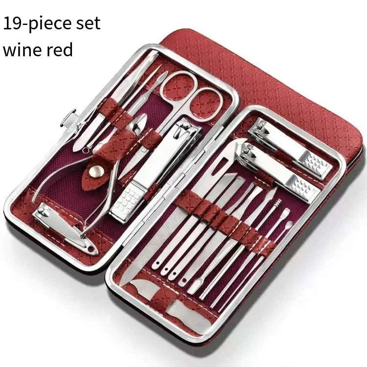 Kit complet de manucure et pédicure professionnel 19 pièces - Soin des ongles