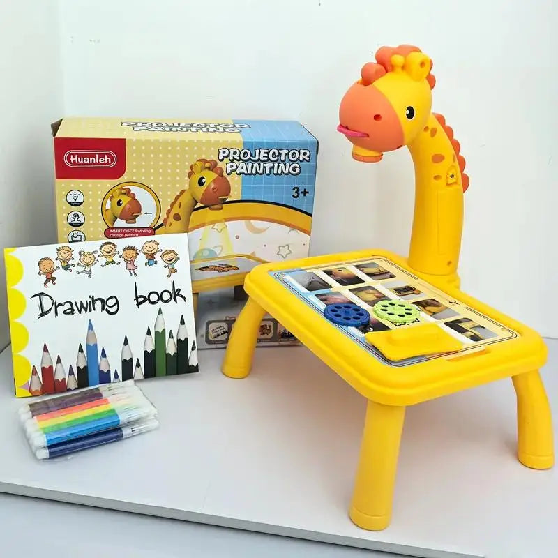 Kids Drawing Projector Toy with Light & Music