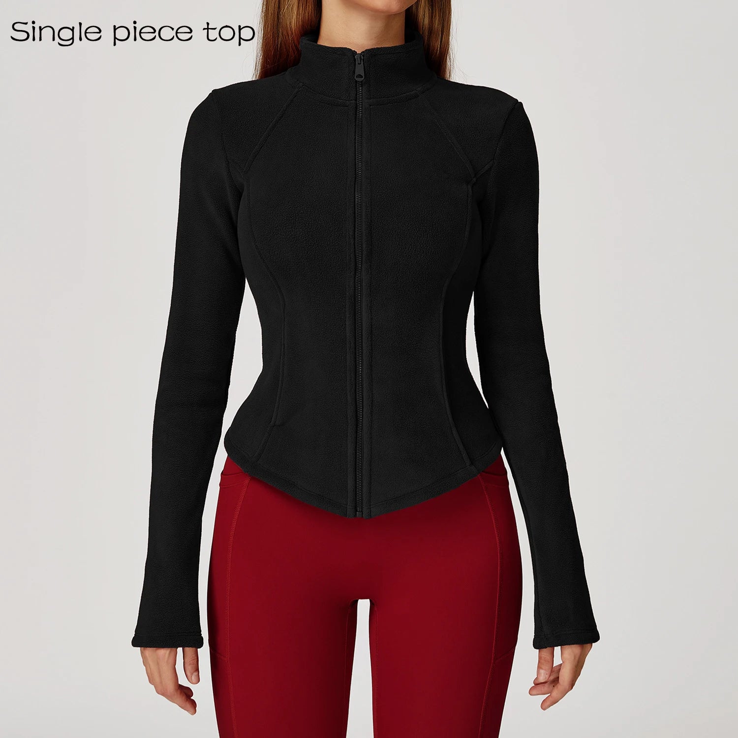 Sports Jacket Long Sleeve Women Zip Fitness Yoga Shirt Winter Warm Gym Top Activewear Running Coats Workout Clothes For Cycling