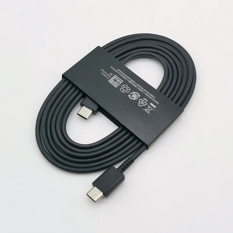Samsung 45w Charger Super Fast Charge Adapter 1.8M Type C For Galaxy S24 S23 S22 S21 S20 Note 20 Ultra 10 Z Flip Fold 6 5 4 3 2