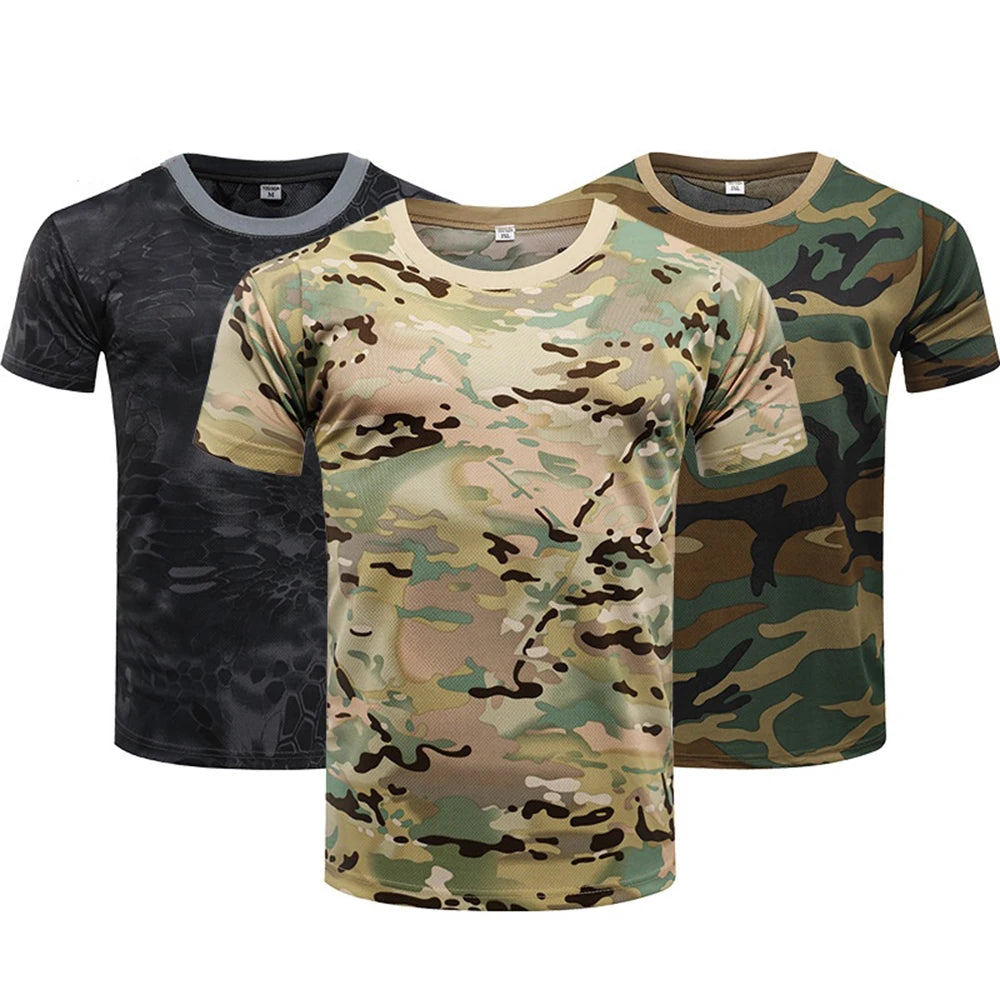 Outdoor Sports Camouflage T-Shirt - Quick Dry Hiking & Hunting Tee