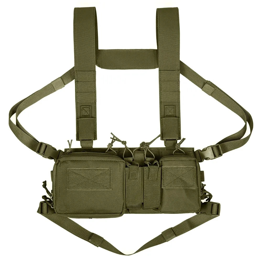 Tactical Chest Rig Vest - 500D Nylon Modular Gear for Airsoft & Hunting