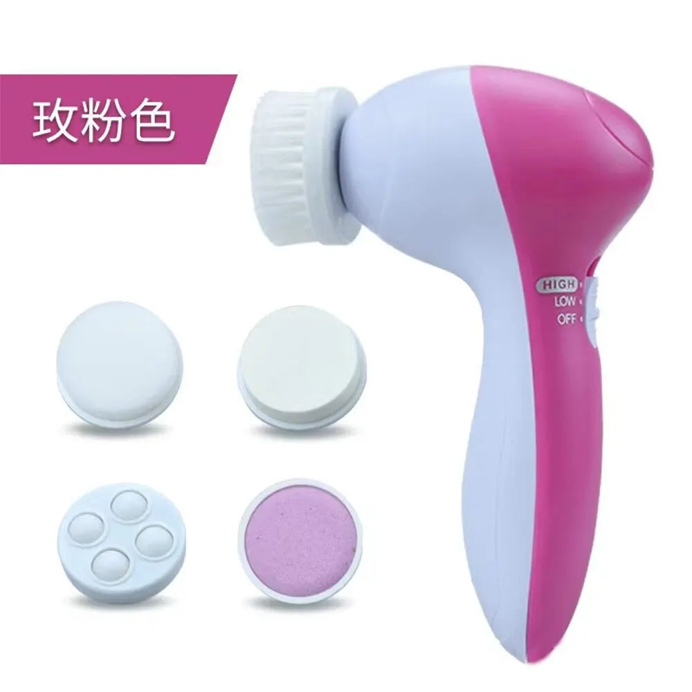 5-in-1 Electric Facial Cleansing Brush - Spa-Quality Skin Care System