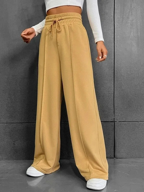 Sports pants for women in autumn 2023, new straight tube loose fitting sanitary pants, wide leg pants, outdoor dance casual pant