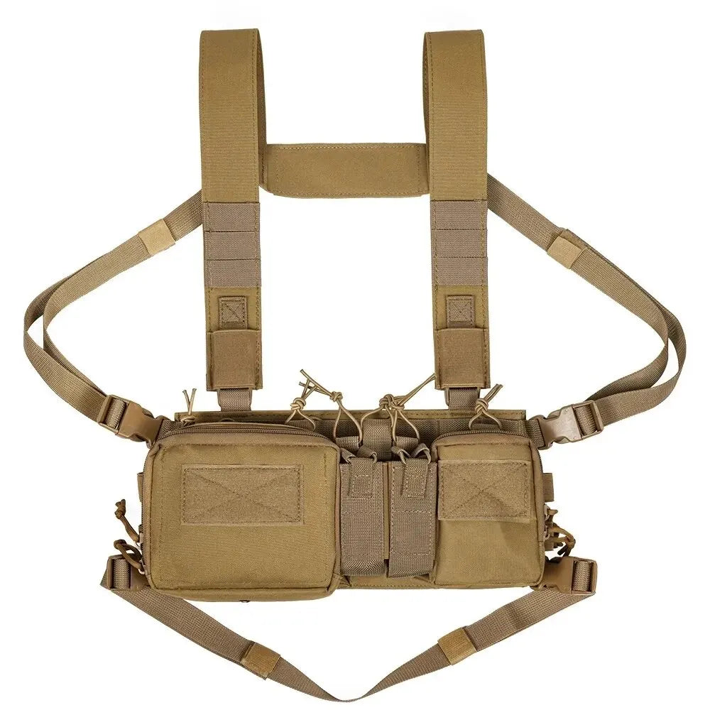 Tactical Chest Rig Vest - 500D Nylon Modular Gear for Airsoft & Hunting