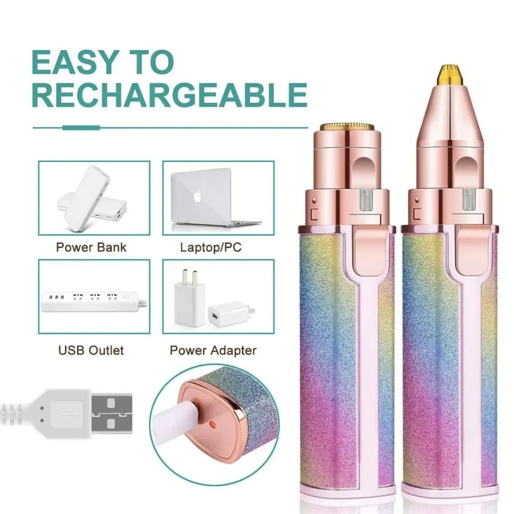 Facial Hair Removal for Women, Mini Hair Remover, Electric Razor Shaver Portable Bikini Epilator for Lips, Chin, Armpit, Peach