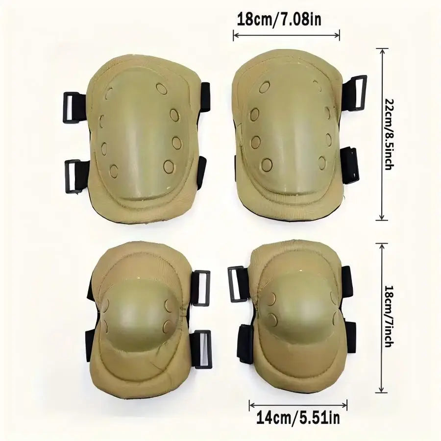Genouillères et coudes tactiques militaires, protections airsoft (genouillères et coudes), équipement de sécurité pour le combat, le paintball, le skate et les sports de plein air.