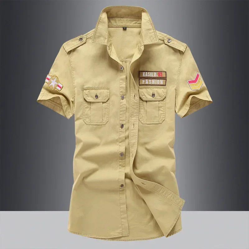 Summer Military Shirt - Airborne Tactical Air Assault Cotton Tee