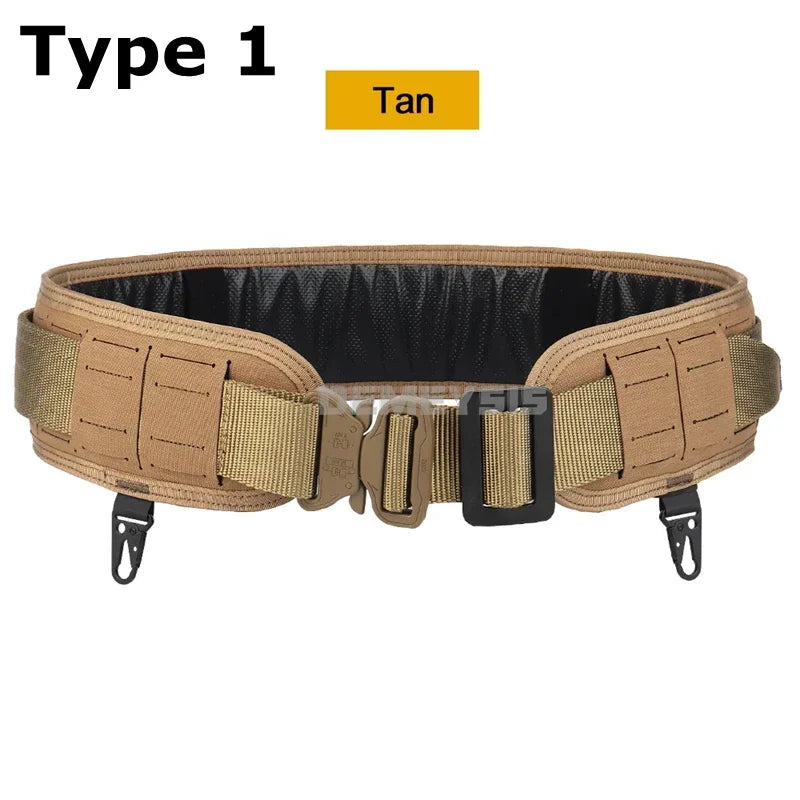 Tactical MOLLE Padded Belt - Combat Waist Belt for Airsoft & Hunting