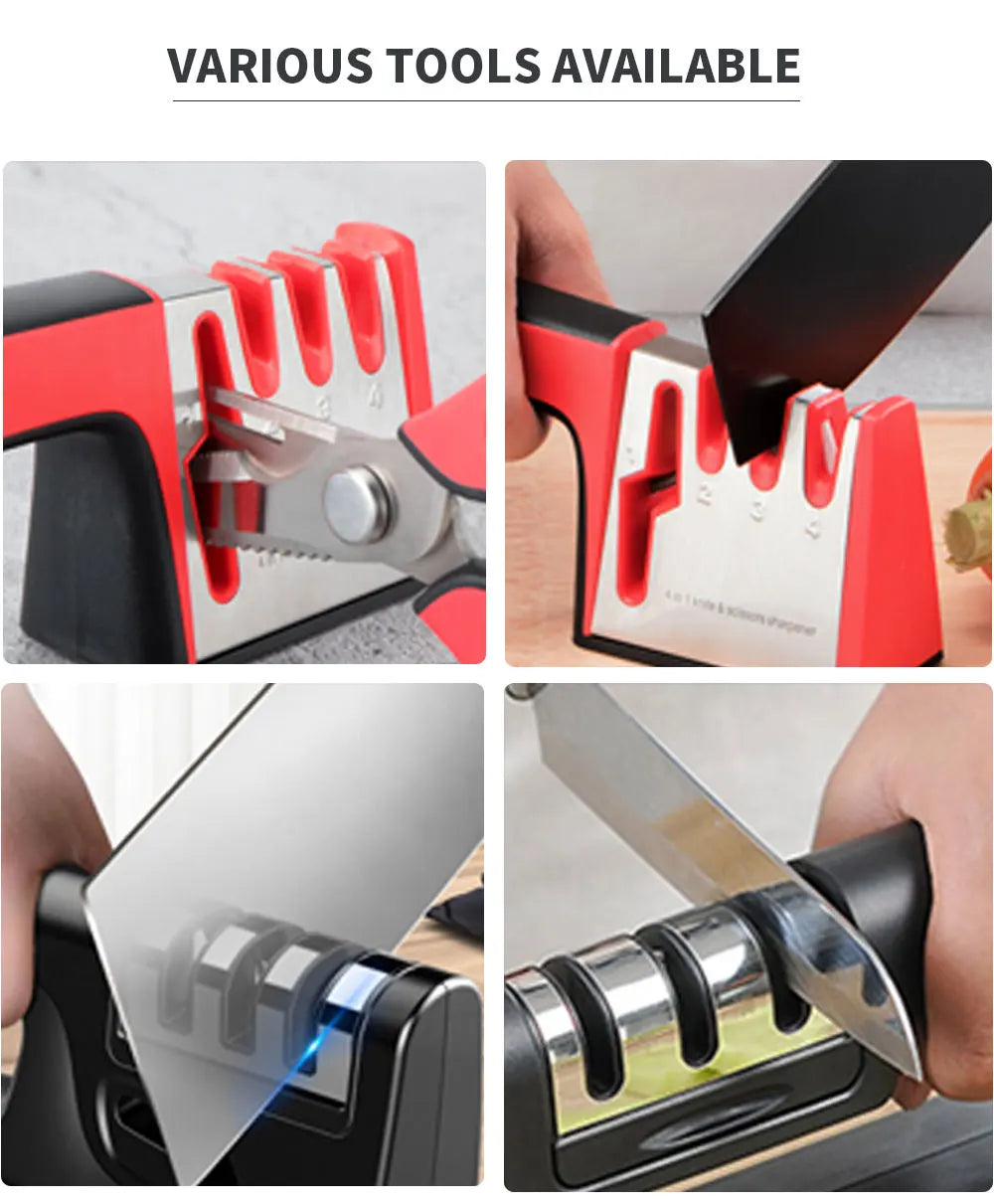 Outil d'affûtage quatre en un, pour une lame plus tranchante et plus efficace, accessoire de cuisine