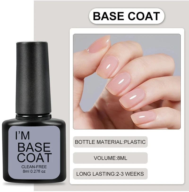 Kit de vernis à ongles semi-permanent avec lampe UV/LED et outils de manucure.