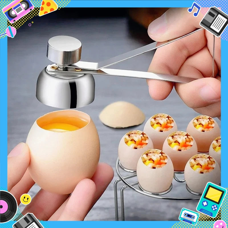 Casse-œufs en acier inoxydable, ouvre-œufs, ciseaux à coquille, ustensiles de cuisine créatifs, accessoires et gadgets sympas
