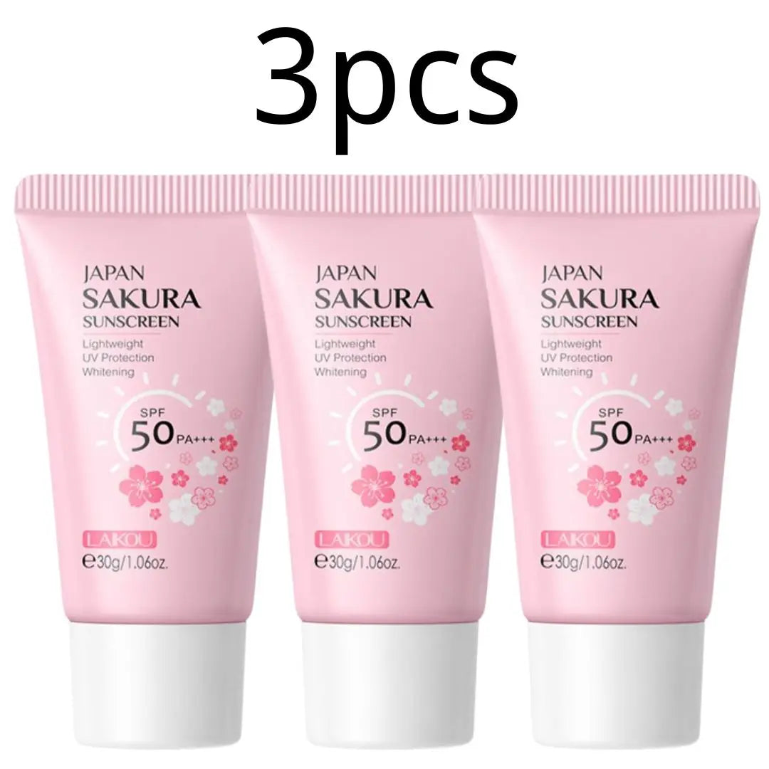 Sakura Sunscreen Cream SPF50 - Moisturizing UV Protection for Face & Body