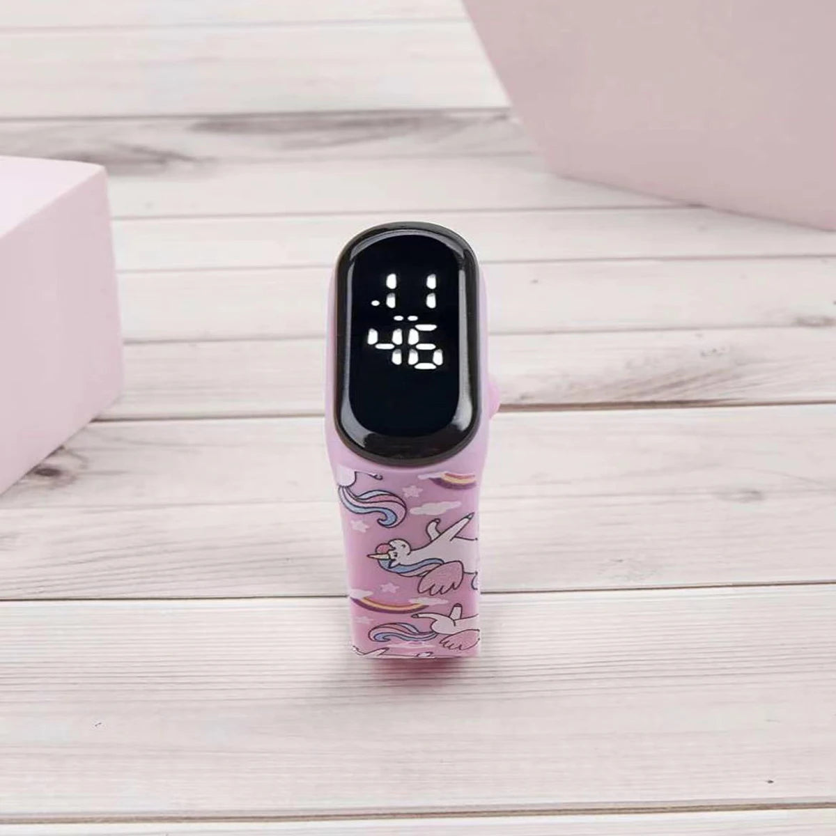 Montre-bracelet tactile électronique pour enfants et étudiants, avec figurine LED de dessin animé