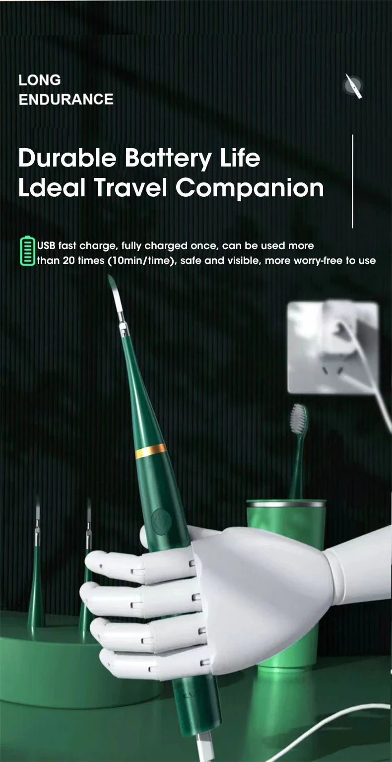 3 IN 1 Toothbrush Sonic Dental Teeth Whitening Kit Tooth Whitener Calculus Tartar Remover Tools Cleaner Stain Oral Care