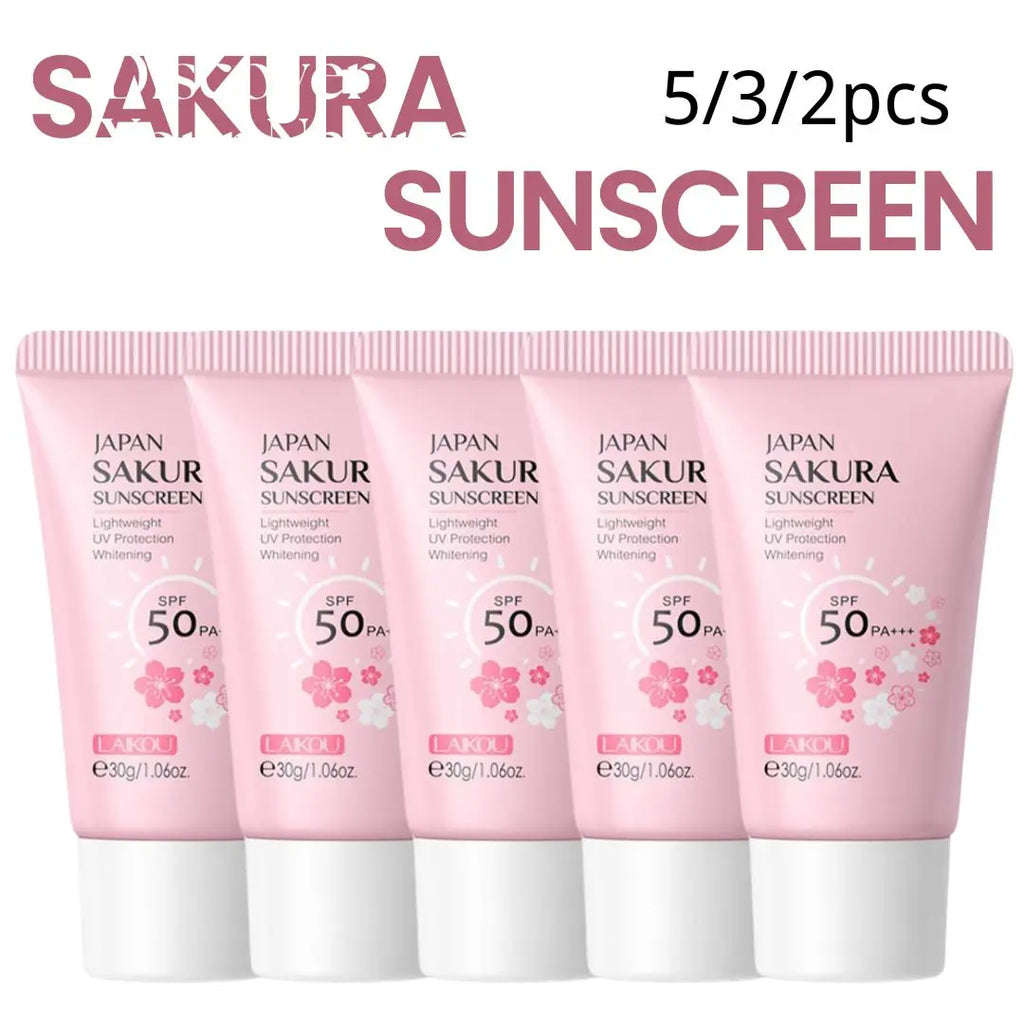 Sakura Sunscreen Cream SPF50 - Moisturizing UV Protection for Face & Body