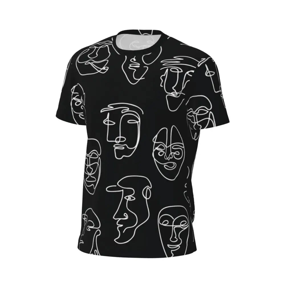 Gym T-Shirt Mondrian Line - Colorful Plaid Y2K Retro Graphic Tee