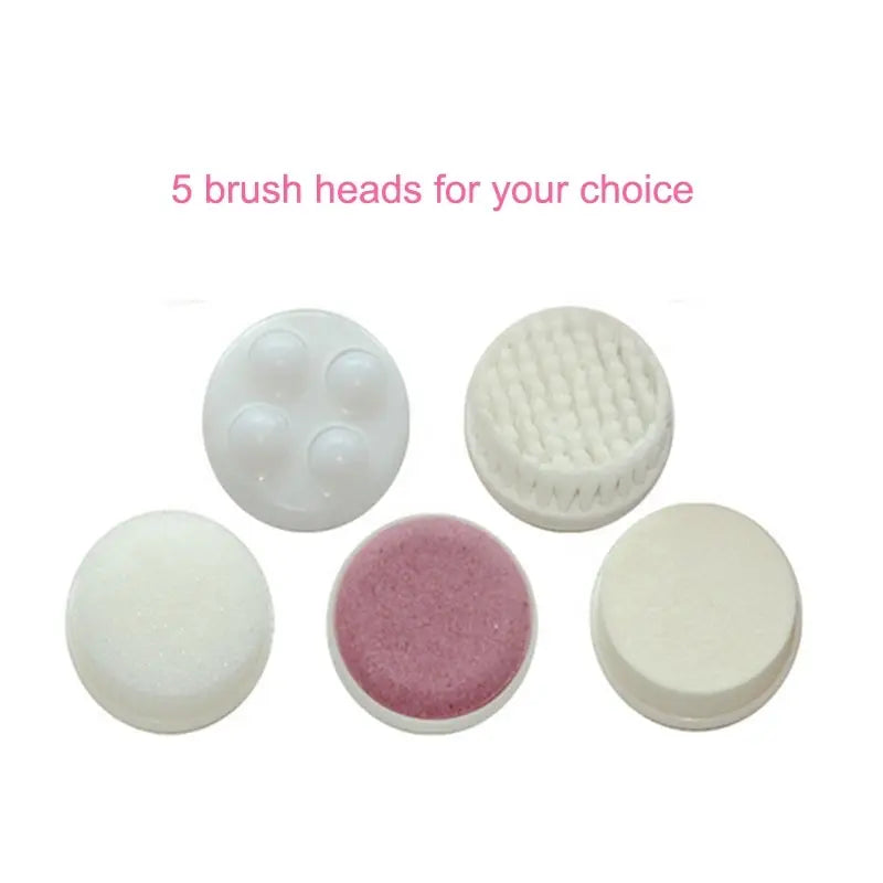 5-in-1 Electric Facial Cleansing Brush - Spa-Quality Skin Care System