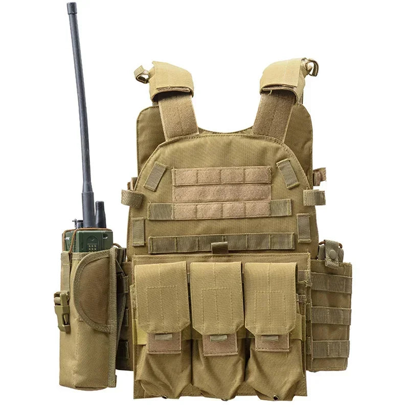 6094 Military Combat Army Wargame VestNylon Pouch Molle Gear Tactical Vest Body Armor Hunting Plate Carrier Airsoft Accessories