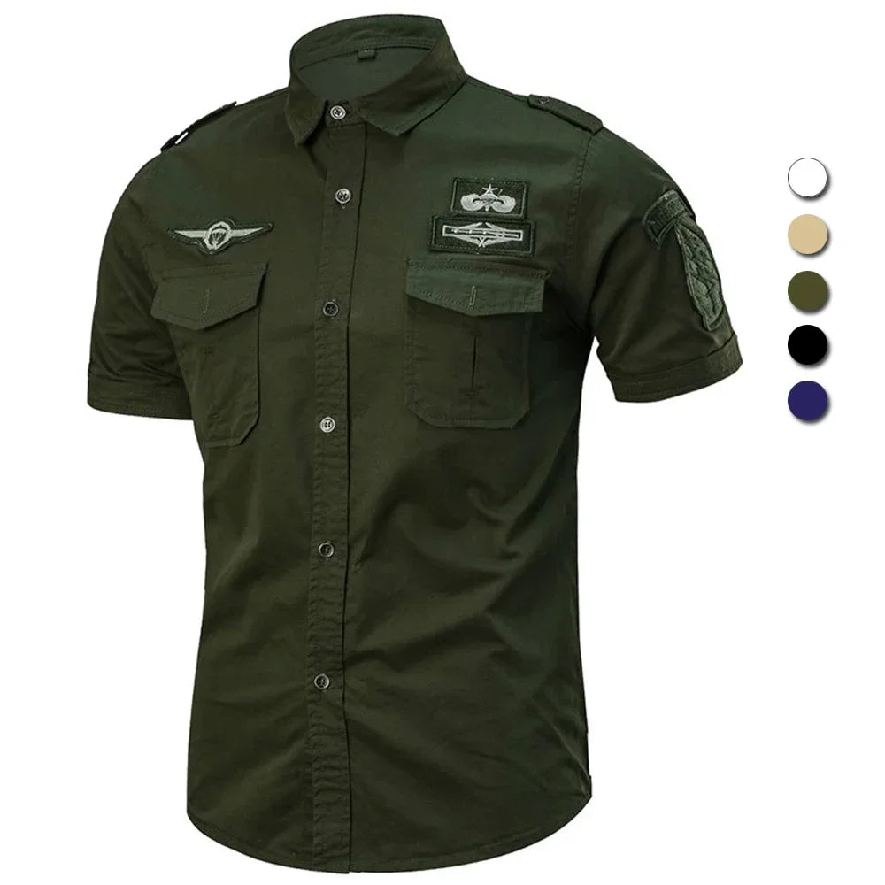 Summer Military Shirt - Airborne Tactical Air Assault Cotton Tee