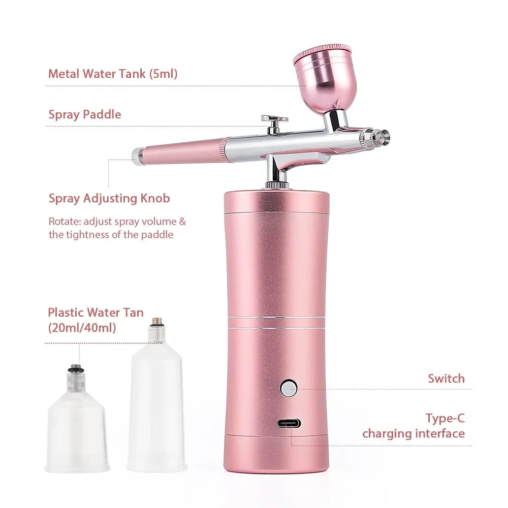 Airbrush Nail Art Painting Kit Mini Airbrush for Nail Art Cake Painting Portable Hand Sprayer Gun Airbrush Nail