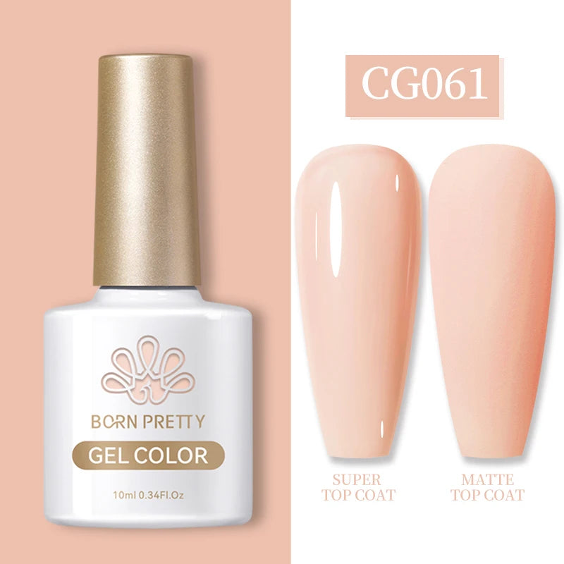 BORN PRETTY 10ml Gel Nail Polish Gel 130 Colors Semi Permanent Solid Nail Gel Varnish Soak Off UV Gel for Base Top Coat