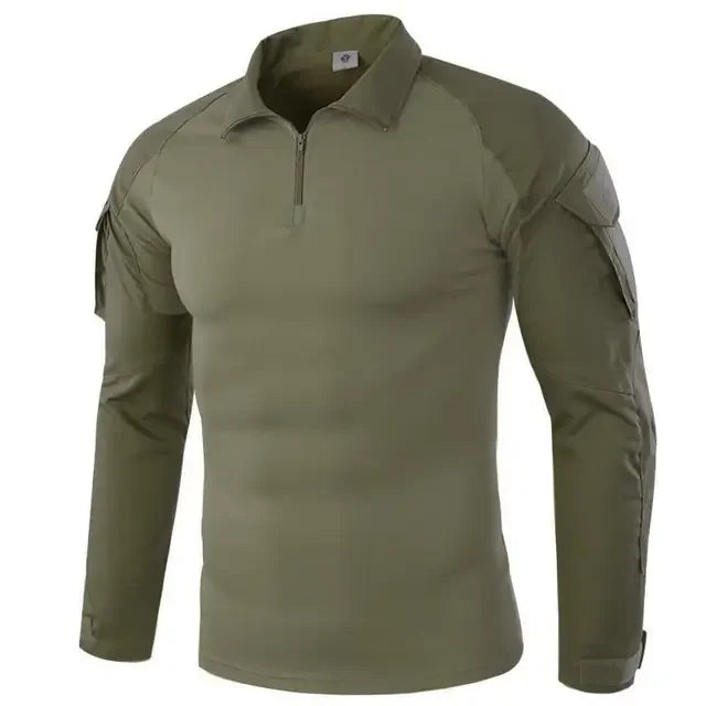 Outdoor Tactical Hiking Long Sleeve Shirt - Camouflage Combat Tee