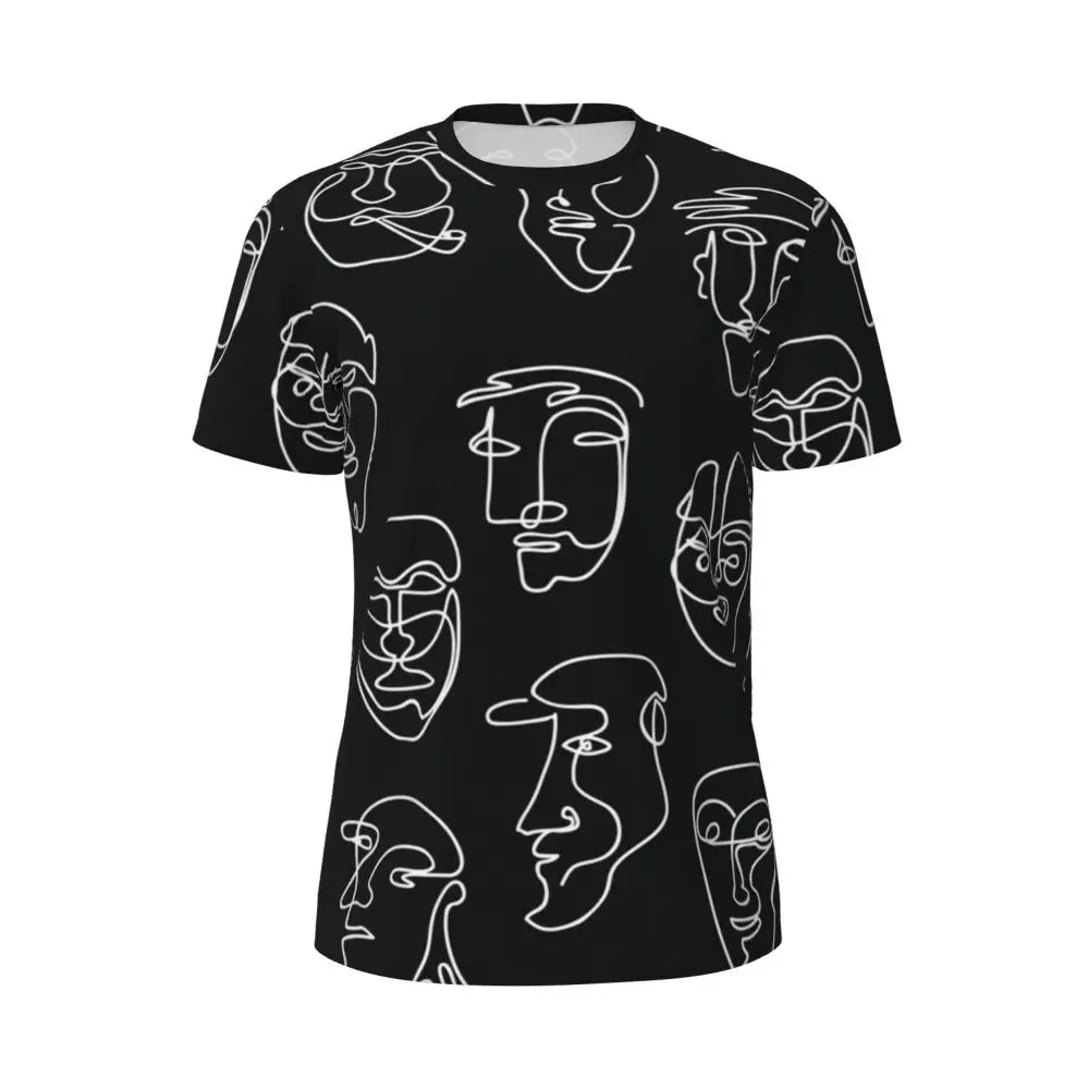 Gym T-Shirt Mondrian Line - Colorful Plaid Y2K Retro Graphic Tee