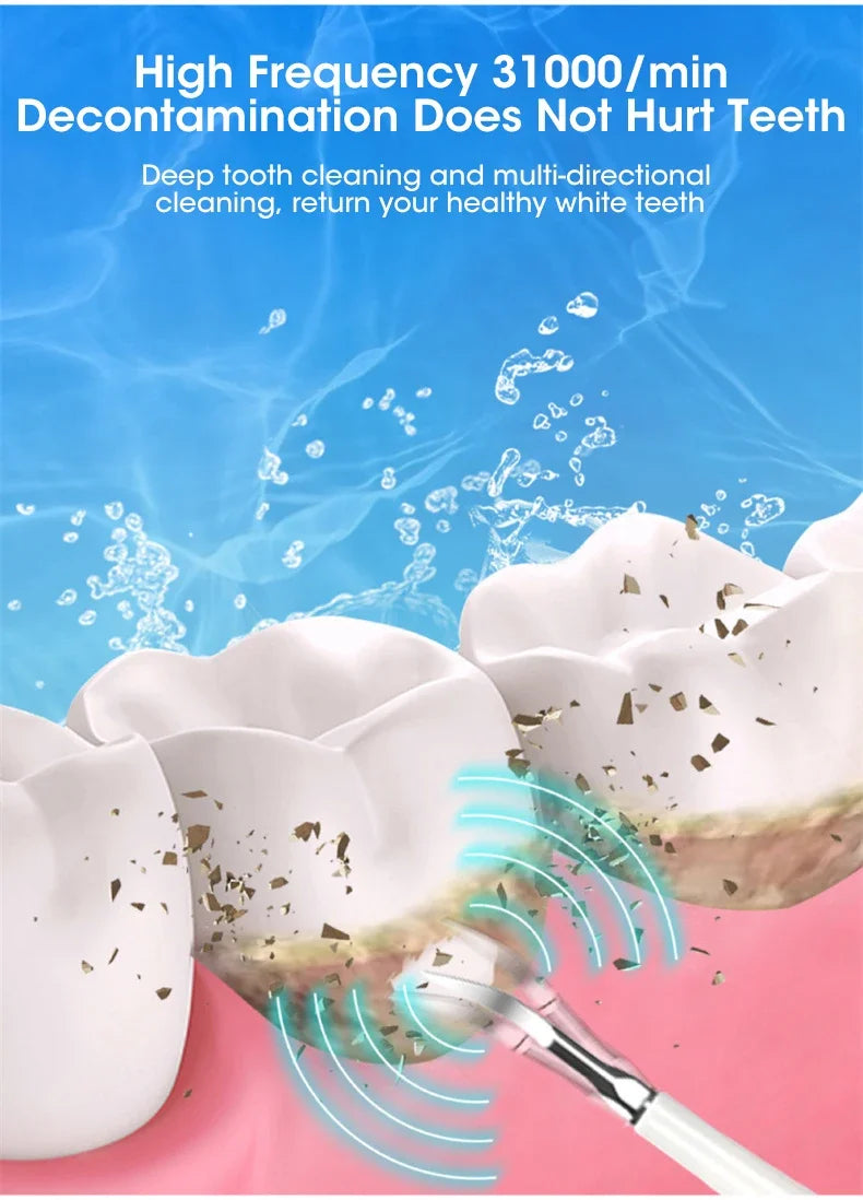 3 IN 1 Toothbrush Sonic Dental Teeth Whitening Kit Tooth Whitener Calculus Tartar Remover Tools Cleaner Stain Oral Care