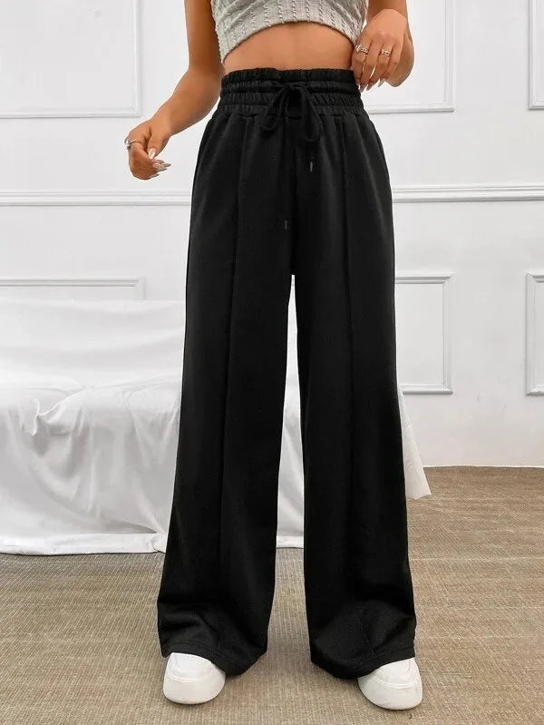 Sports pants for women in autumn 2023, new straight tube loose fitting sanitary pants, wide leg pants, outdoor dance casual pant